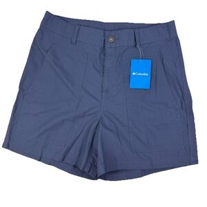 NWT COLUMBIA Womens Holly Hideaway 5" Chino‎ Shorts Blue - SIZE 10